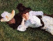 John Singer Sargent Two Girls Lying on the Grass Germany oil painting artist